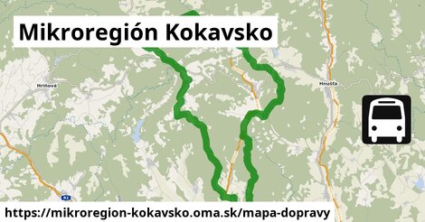 ikona Mikroregión Kokavsko: 37 km trás mapa-dopravy v mikroregion-kokavsko