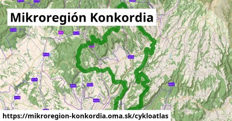 ikona Mikroregión Konkordia: 43 km trás cykloatlas v mikroregion-konkordia