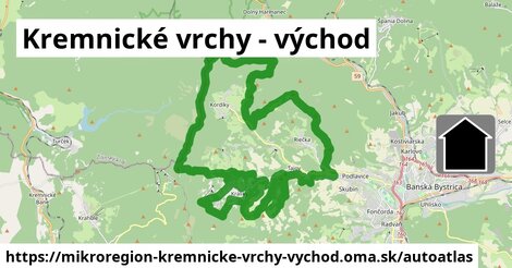 ikona Mapa autoatlas v mikroregion-kremnicke-vrchy-vychod