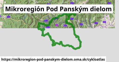 ikona Mikroregión Pod Panským dielom: 144 km trás cykloatlas v mikroregion-pod-panskym-dielom