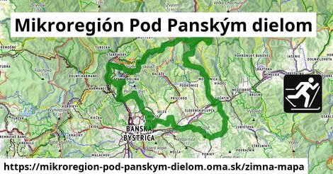 ikona Mikroregión Pod Panským dielom: 53 km trás zimna-mapa v mikroregion-pod-panskym-dielom