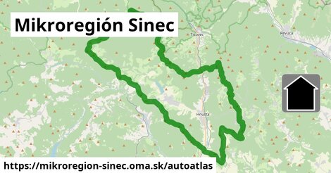 ikona Mapa autoatlas v mikroregion-sinec