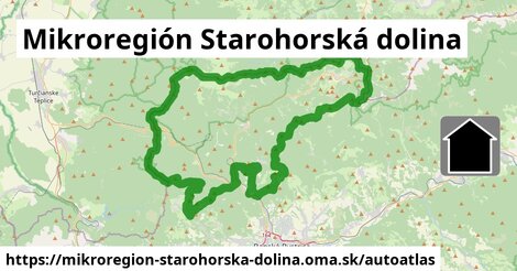 ikona Mapa autoatlas v mikroregion-starohorska-dolina