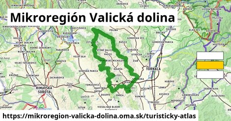 ikona Mikroregión Valická dolina: 0 m trás turisticky-atlas v mikroregion-valicka-dolina