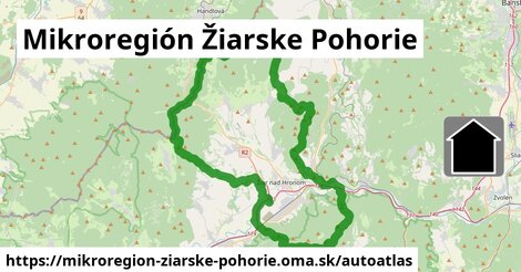 ikona Mapa autoatlas v mikroregion-ziarske-pohorie