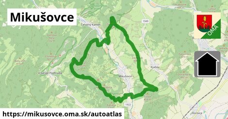 ikona Mapa autoatlas v mikusovce