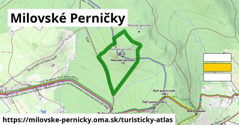 ikona Milovské Perničky: 578 m trás turisticky-atlas v milovske-pernicky