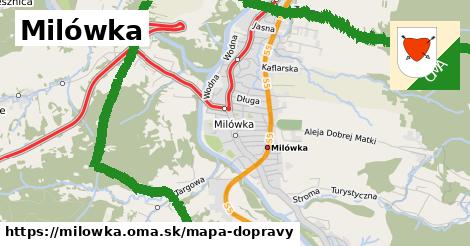 ikona Milówka: 39 km trás mapa-dopravy v milowka