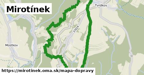 ikona Mirotínek: 0 m trás mapa-dopravy v mirotinek