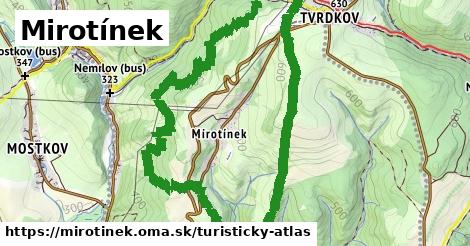 ikona Mirotínek: 0,91 km trás turisticky-atlas v mirotinek