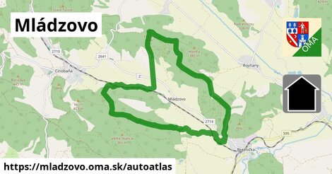 ikona Mapa autoatlas v mladzovo