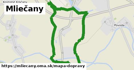 ikona Mliečany: 0 m trás mapa-dopravy v mliecany