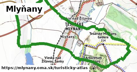 ikona Mlyňany: 0 m trás turisticky-atlas v mlynany