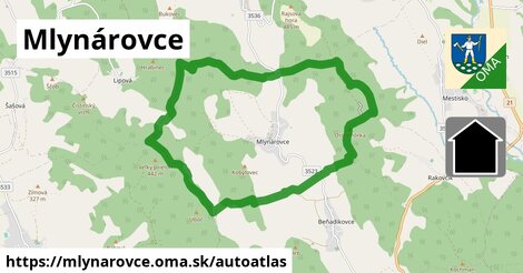 ikona Mapa autoatlas v mlynarovce