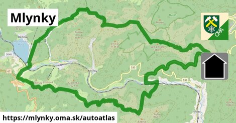 ikona Mapa autoatlas v mlynky