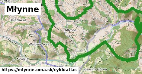 ikona Młynne: 3,0 km trás cykloatlas v mlynne