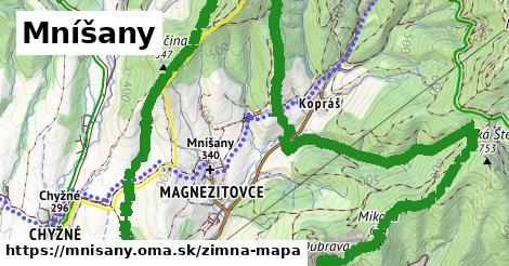 ikona Mníšany: 0 m trás zimna-mapa v mnisany