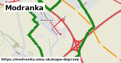 ikona Modranka: 78 km trás mapa-dopravy v modranka