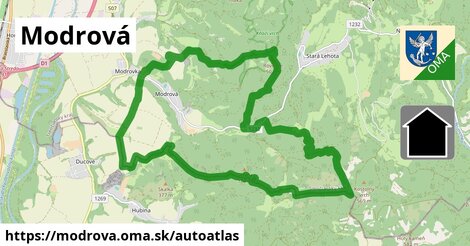 ikona Mapa autoatlas v modrova