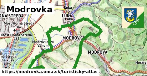 ikona Turistická mapa turisticky-atlas v modrovka