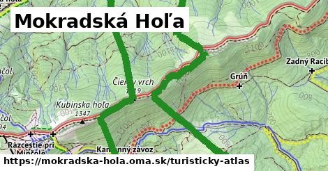 ikona Mokradská Hoľa: 8,2 km trás turisticky-atlas v mokradska-hola