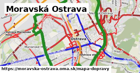 ikona Moravská Ostrava: 321 km trás mapa-dopravy v moravska-ostrava