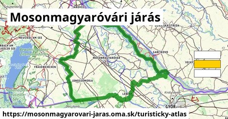 ikona Turistická mapa turisticky-atlas v mosonmagyarovari-jaras