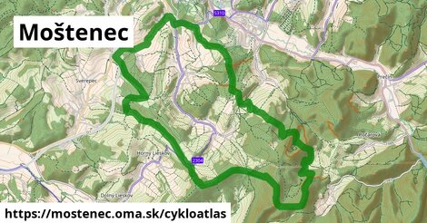 ikona Moštenec: 7,1 km trás cykloatlas v mostenec