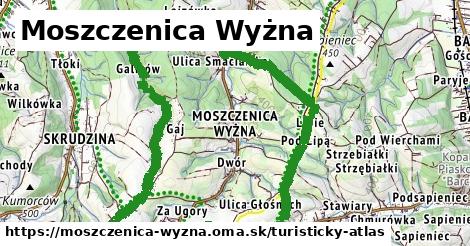 ikona Turistická mapa turisticky-atlas v moszczenica-wyzna