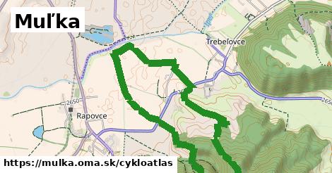 ikona Muľka: 0,91 km trás cykloatlas v mulka