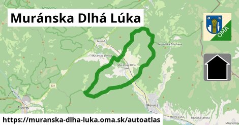 ikona Mapa autoatlas v muranska-dlha-luka