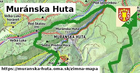 ikona Muránska Huta: 0 m trás zimna-mapa v muranska-huta