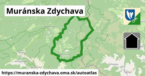 ikona Mapa autoatlas v muranska-zdychava