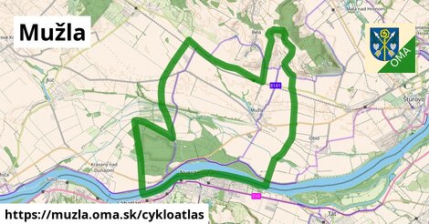 ikona Mužla: 25 km trás cykloatlas v muzla