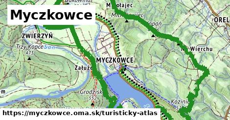 ikona Turistická mapa turisticky-atlas v myczkowce