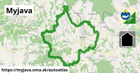 ikona Mapa autoatlas v myjava