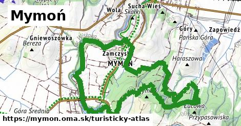 ikona Mymoń: 2,2 km trás turisticky-atlas v mymon