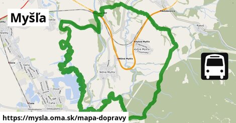 ikona Mapa dopravy mapa-dopravy v mysla