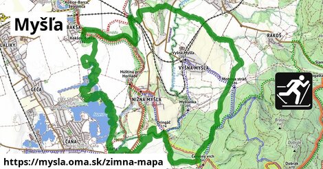 ikona Zimná mapa zimna-mapa v mysla