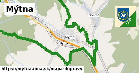 ikona Mýtna: 16 km trás mapa-dopravy v mytna