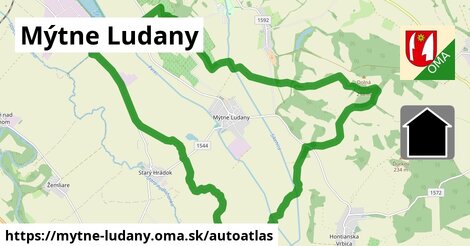 ikona Mapa autoatlas v mytne-ludany