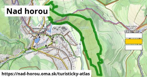 ikona Nad horou: 2,5 km trás turisticky-atlas v nad-horou