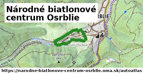 ikona Mapa autoatlas v narodne-biatlonove-centrum-osrblie