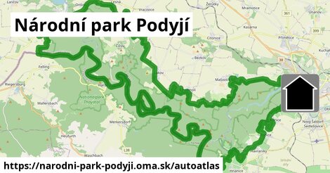 ikona Mapa autoatlas v narodni-park-podyji