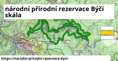 ikona Turistická mapa turisticky-atlas v narodni-prirodni-rezervace-byci-skala