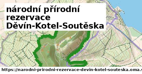 ikona národní přírodní rezervace Děvín-Kotel-Soutěska: 520 m trás cykloatlas v narodni-prirodni-rezervace-devin-kotel-souteska