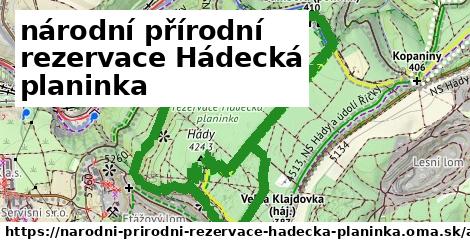 ikona Mapa autoatlas v narodni-prirodni-rezervace-hadecka-planinka