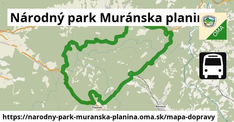 ikona Národný park Muránska planina: 7,9 km trás mapa-dopravy v narodny-park-muranska-planina