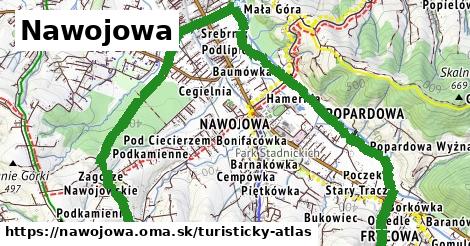 ikona Turistická mapa turisticky-atlas v nawojowa