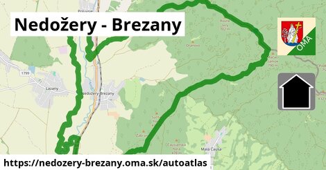 ikona Mapa autoatlas v nedozery-brezany